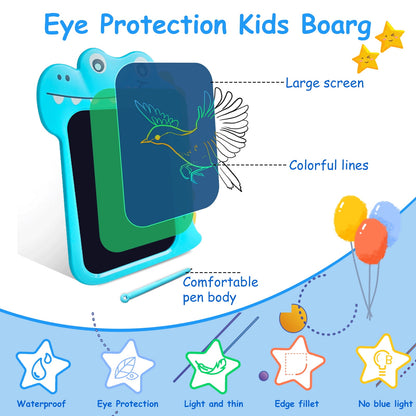 VAMOUT LCD Writing Tablet for Kids, 10Inch Colorful Toddlers Toys Drawing Board, Electronic Educational Doodle Pad Dinosaur Toys for 3 Years and Over Boys Girls Birthday Party Christmas Gift