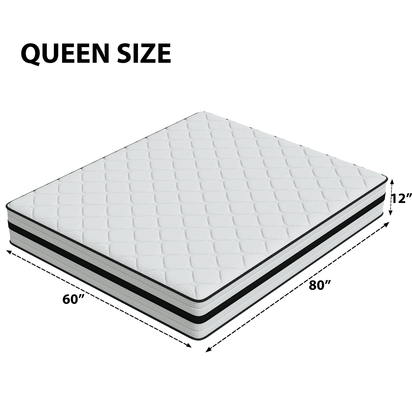 seeuo queen mattress,12 inch hybrid mattress in a box with memory foam & individual pocket spring for edge support,pressure relief,medium firm,certipur-us