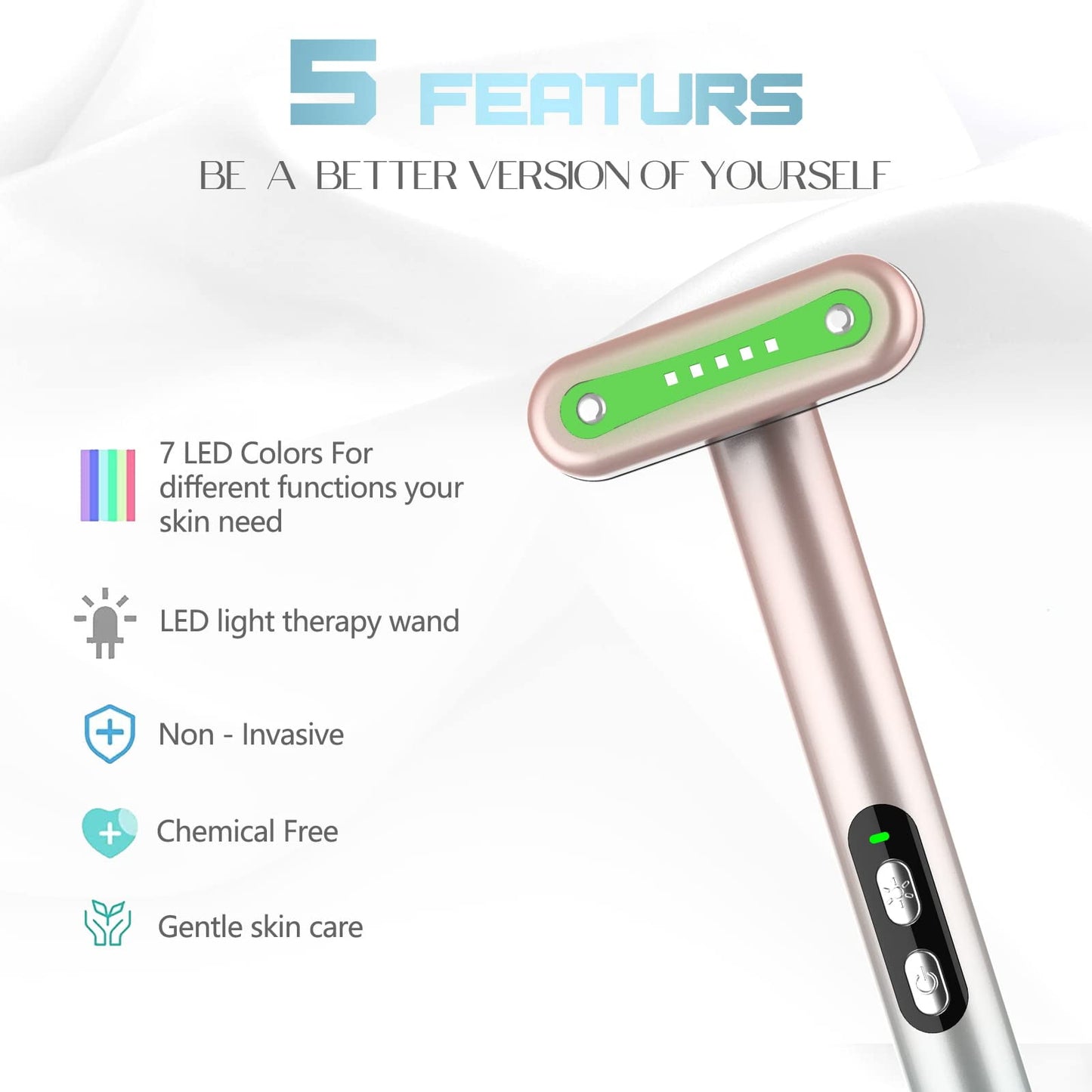 beautifyease face massager skin care tool - 1-piece with type-c charging cable