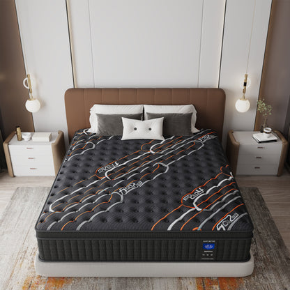 MRH Queen 12-Inch Euro Top Hybrid Mattress with Memory Foam and Pocket Springs
