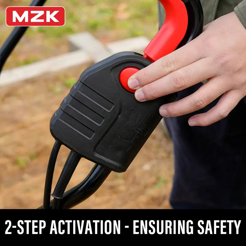 mzk 12" electric tiller, 8" tilling depth with adjustable wheels, suitable for garden/lawn/yard