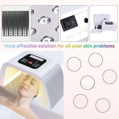 BeautifyEase Red Light Therapy for Face, 7 in 1 Colors LED Face Mask Skin Care Tool
