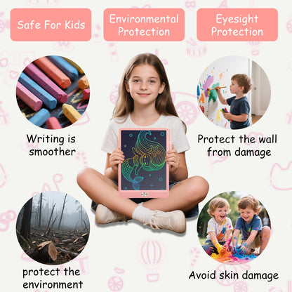 VAMOUT LCD Writing Tablet, 10 Inch Colorful Electronics Drawing Pads, Erasable Reusable Toddler Doodle Board Drawing Tablet, Educational and Learning Toys Gift for Over 3 Years Old Kids (Pink)