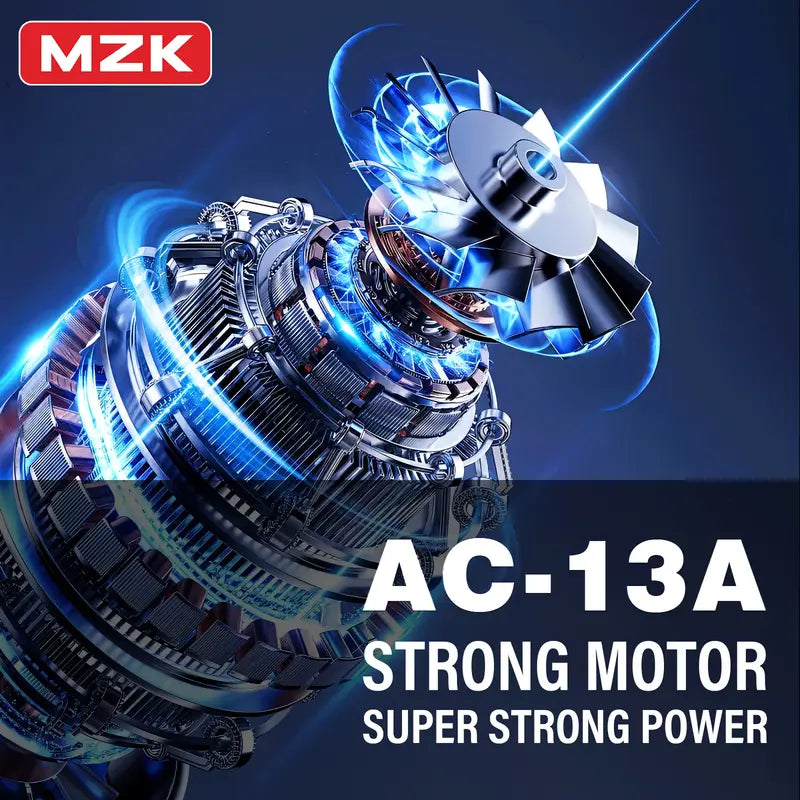 mzk 15" 2-in-1 electric dethatcher & scarifier, 5-position height w/ 12-gal bag