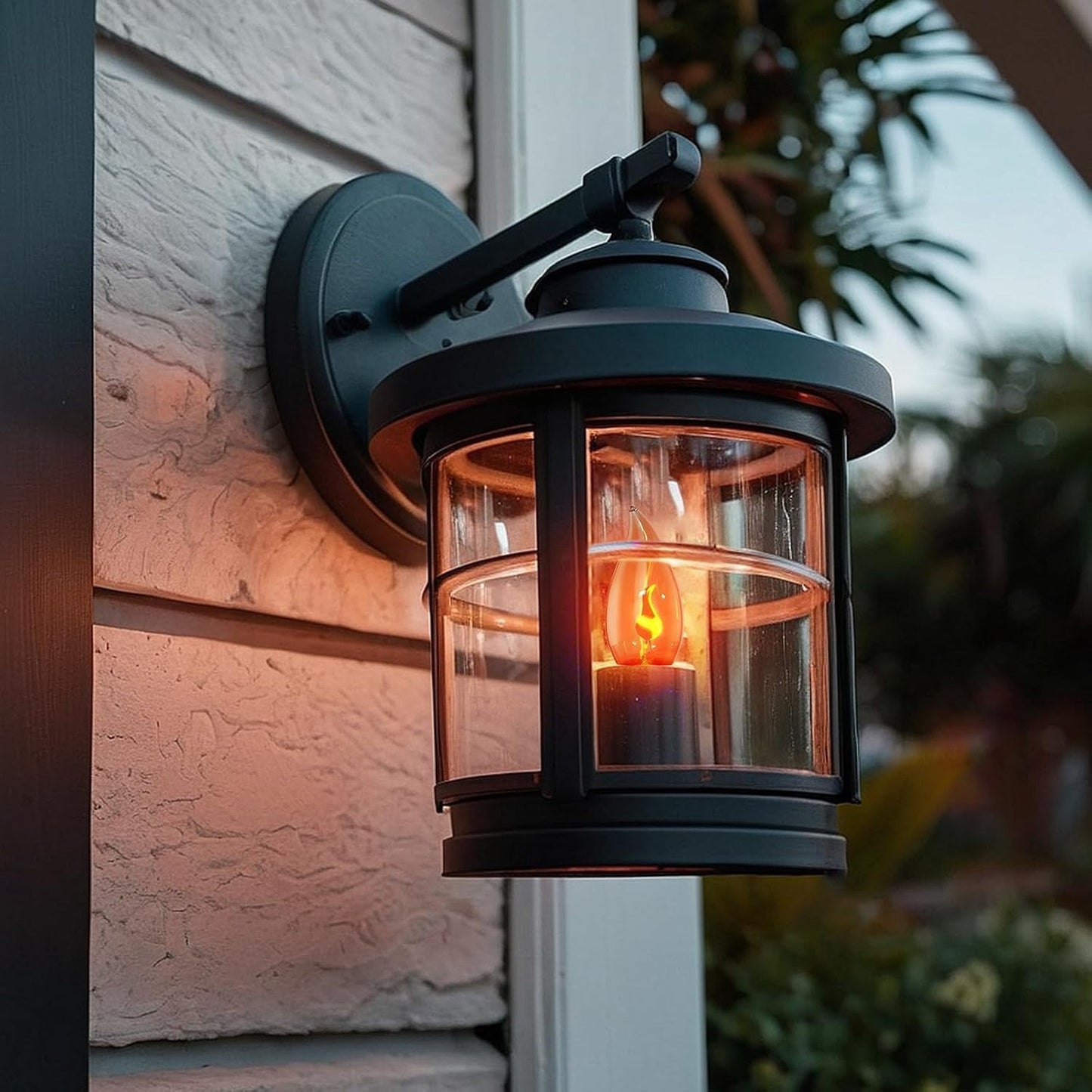 flame light bulbs, e26 flickering fire light bulbs flame candle for halloween christmas party patio porch home indoor & outdoor decorations - 6 pack