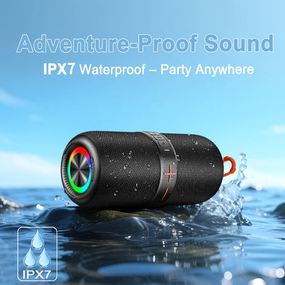 Portable Wireless Bluetooth Speaker with 36W Bass Loud Stereo Sound, 24H Playtime, IPX7 Waterproof, TWS Pairing, BT5.3, for Outdoor/Party/Home, Birthday Gift