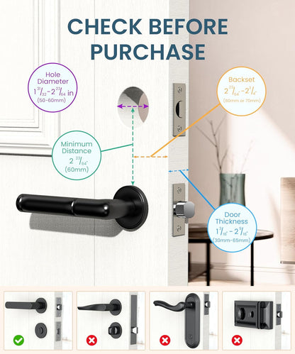 Keyless Entry Door Lock featuring Keypad and Fingerprint - High-Quality Smart Locks for Front Door - Electronic Keypad Smart Deadbolt - Biometric Smart Digital Door Lock with Code