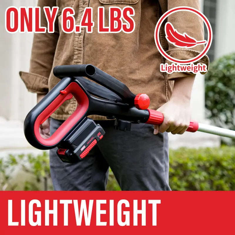 MZK 20V Cordless Grass Trimmer & Edger, 12-inch Cutting Diameter - Includes 8 Spools & 2x2AH Batteries for Lawn And Garden Maintenance