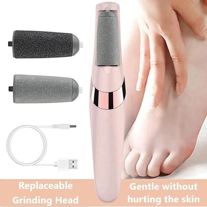 Electric Feet Callus Remover, Electric Foot File, Callus Remover, Portable Electronic Rechargeable Pedicure Kit Tools, for Dead, Hard Cracked Dry Skin (White 1PC)
