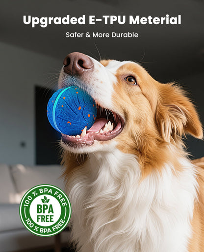 Xeuch Smart Interactive Dog Balls, Automatic Moving Ball for Medium and Large Dogs, E-TPU New Material, Motion Activated Rolling & Rotating Bouncy Toy for Dog Enrichment & Stimulation, Blue