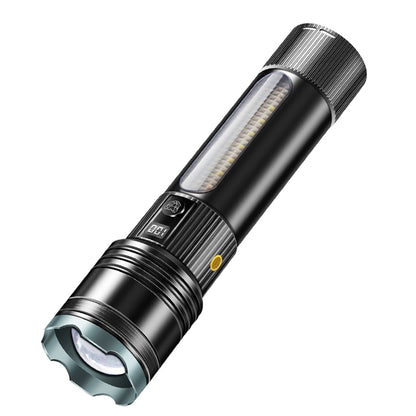 ATNGSKD Rechargeable Flashlight 250000 High Lumens,Super Bright LED Flashlight with 9 Modes & Bracket,Zoomable Torch,IPX7 Waterproof,for Tactics & Hiking Hunting Camping ,Black