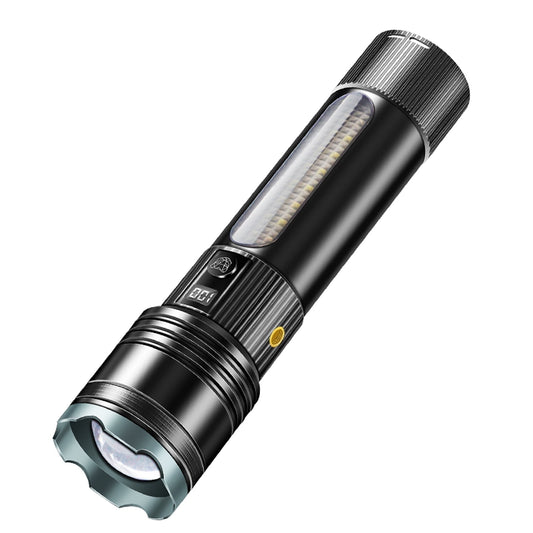 ATNGSKD Rechargeable Flashlight 250000 High Lumens,Super Bright LED Flashlight with 9 Modes & Bracket,Zoomable Torch,IPX7 Waterproof,for Tactics & Hiking Hunting Camping ,Black