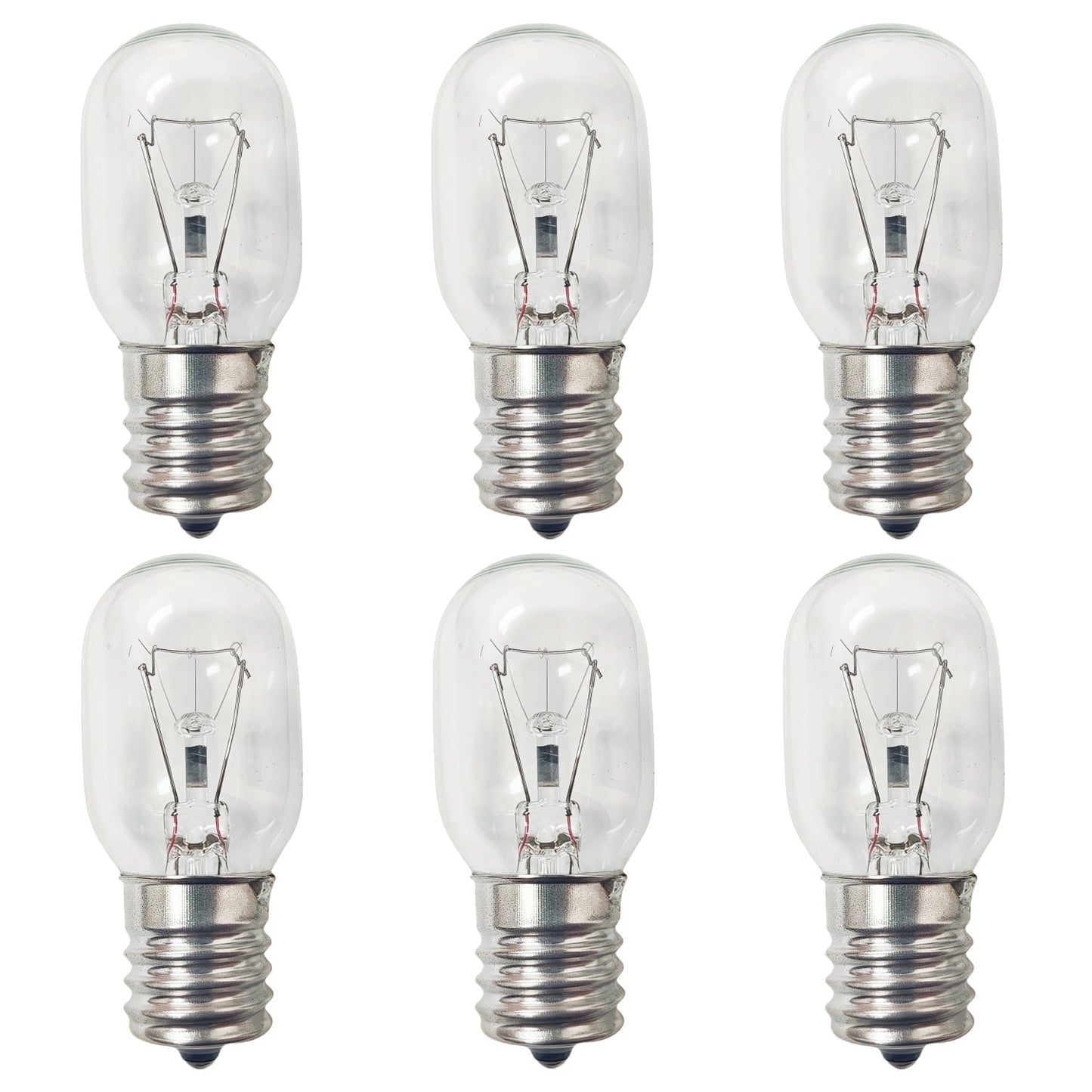 appliance light 40 watt bulb,high temp resistance microwave oven bulb, e17 indicator intermediate base t8 tubular light bulbs,dimmable (pack of 6)