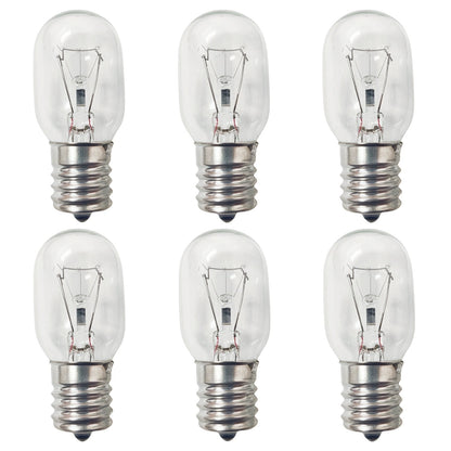 Appliance Light 40 Watt Bulb,High Temp Resistance Microwave Oven Bulb, E17 Indicator Intermediate Base T8 Tubular Light Bulbs,Dimmable (Pack of 6)