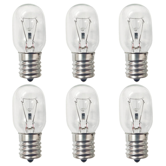 Appliance Light 40 Watt Bulb,High Temp Resistance Microwave Oven Bulb, E17 Indicator Intermediate Base T8 Tubular Light Bulbs,Dimmable (Pack of 6)