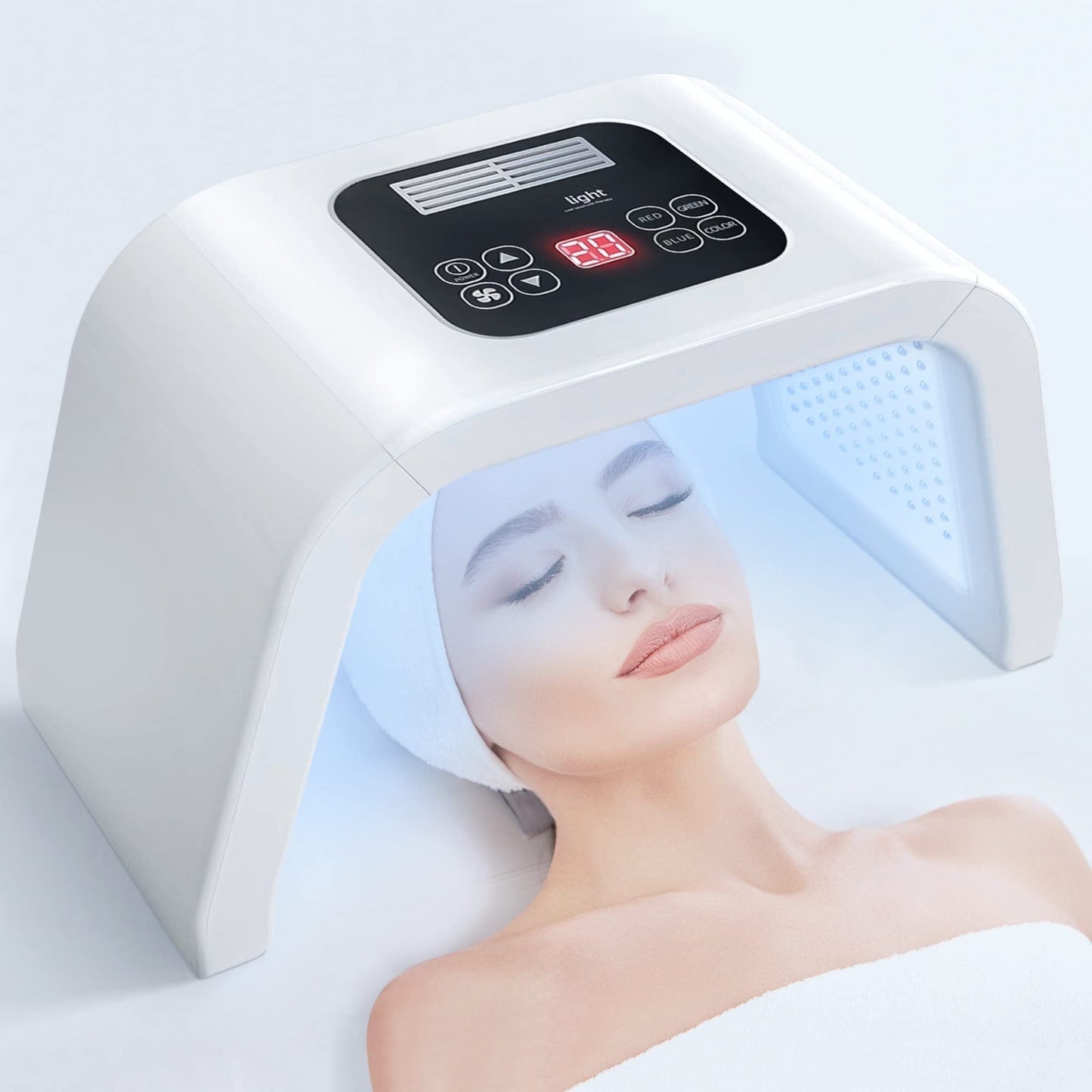 beautifyease red light therapy for face, 7 in 1 colors led face mask skin care tool