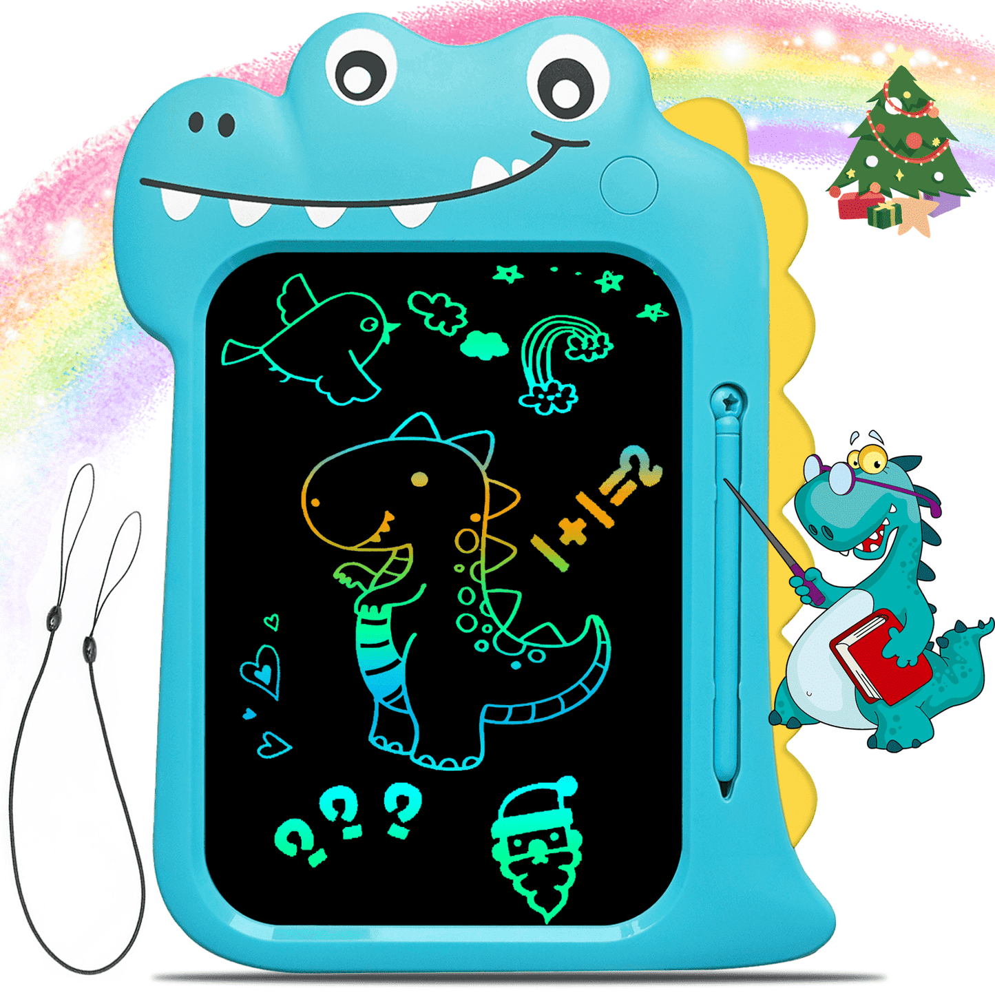 vamout lcd writing tablet for kids, 10inch colorful toddlers toys drawing board, electronic educational doodle pad dinosaur toys for 3 years and over boys girls birthday party christmas gift