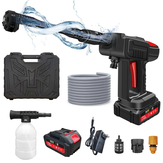 Cordless Pressure Washer, 970PSI portable pressure washer, High Power Handheld Washer with 6-in-1 Adjustable Nozzle, 24V 2000 mAh Battery for Car, Floor, Garden