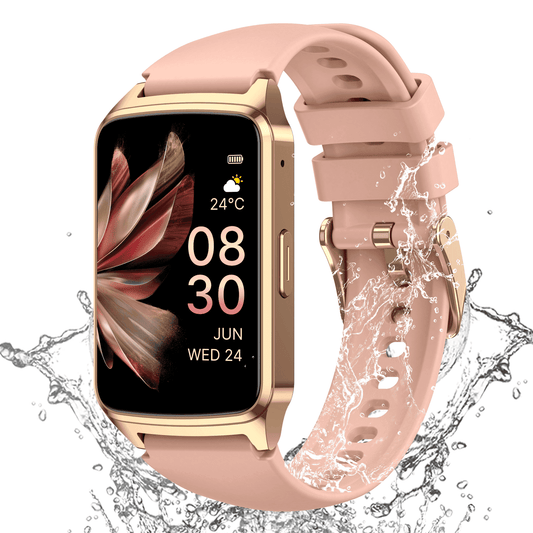 Fitness Tracker Smart Watch for Women Men Make/Answer Calls with Fitness and Wellness Tracking 100+ Sports Modes Step Calorie Counter IP68 Waterproof Fits for Android and iPhone, Pink