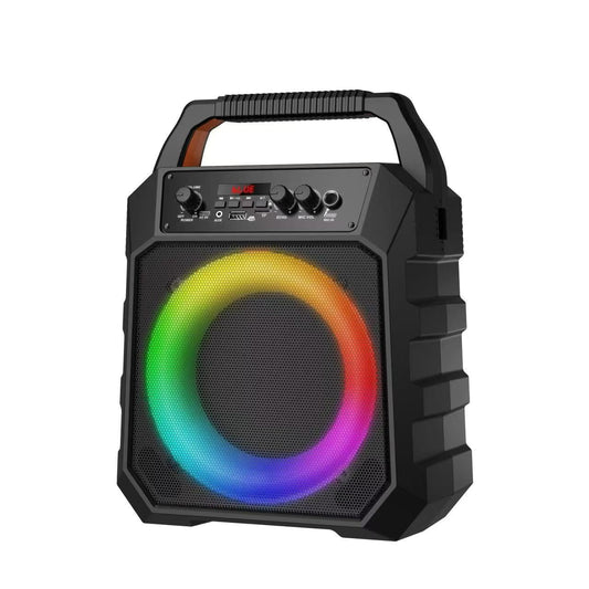 Karaoke Machine with 2 Wireless Microphones, Portable 30W Home Speaker System for Adults with Disco Lights