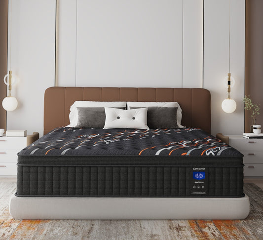 MRH 10 King All Black Mattress Cooling Gel Memory Foam Hybrid Mattress Medium Firm Breathable Pressure Relief Black CertiPUR-US Certified Mattress with individually Pocket Springs for Kids and Adults