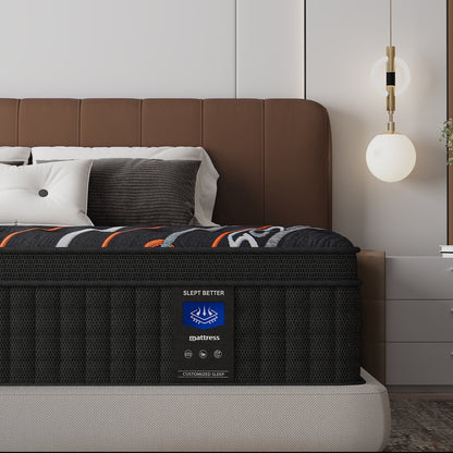 MRH Queen 12-Inch Euro Top Hybrid Mattress with Memory Foam and Pocket Springs