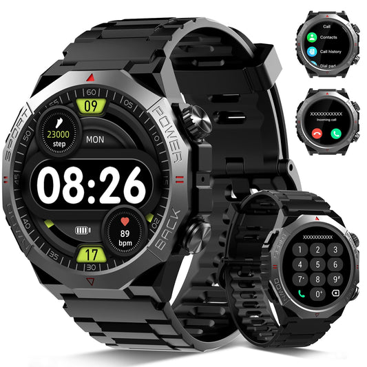Smart Watch for Men Answer/Make Call for Android iPhone, 1.39" HD Screen Mens Watch 100+ Sports Modes, 400mAh Rugged Smartwatch Pedometer