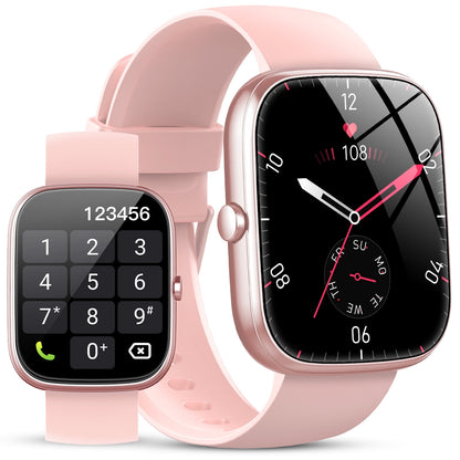 Smart Watches Fits for Women Smartwatch for Android Phones/iPhone Compatible Fitness Tracker with 100+ Sports Modes 1.91" Womens Watch with Calls and Messages Female Cycle for Gift