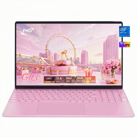TOEMAAGIC Laptop 15.6",Intel N95,16GB RAM,1TB SSD,Windows 11 Pro Work Computer,Fingerprint Reader,Backlit Keyboard