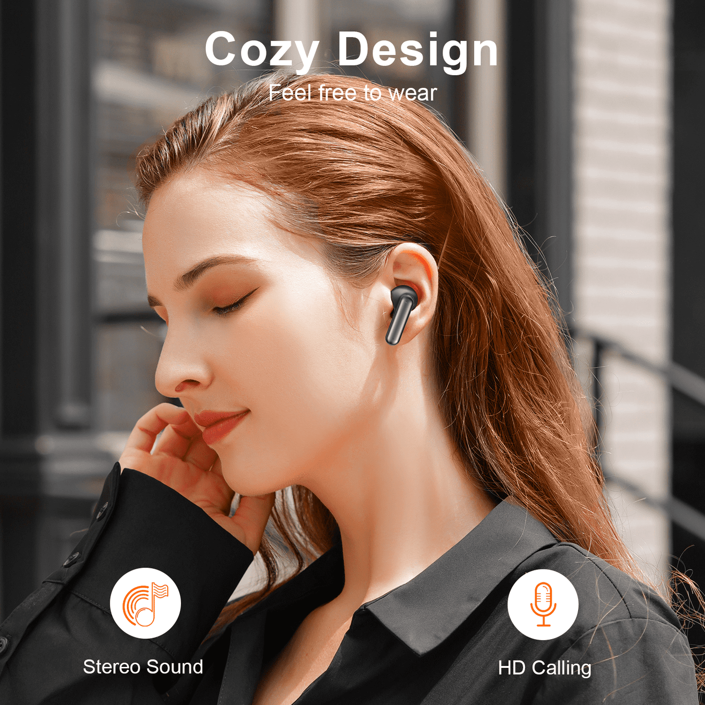 wireless earbuds, 2025 bluetooth headphones, 65hrs stereo deep bass ear buds with power display charging case, buit in mic, ipx7 waterproof headset for iphone andriod phones