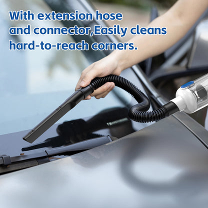 SIMWAL Handheld Vacuum, Car Vacuum Cleaners Cordless 9500PA Powerful Suction, Portable Hand Held Vacuum with LED Display Multiple Accessories for Car,Office and Living Room Cleaning White