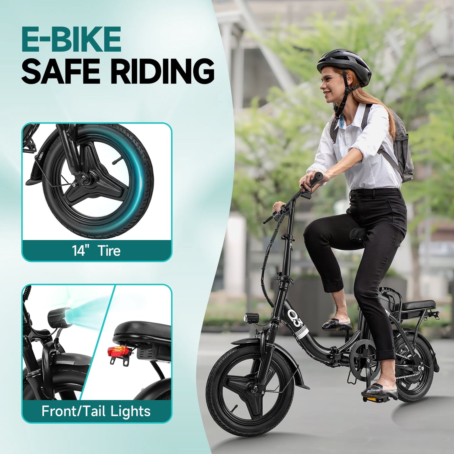 goku folding electric bike,14" electric bike for adults,electric bicycles with 48v 12ah removable battery,25+ miles,500w peak motor,e-bike for commuting,short trips,ul2849 certification (q3)