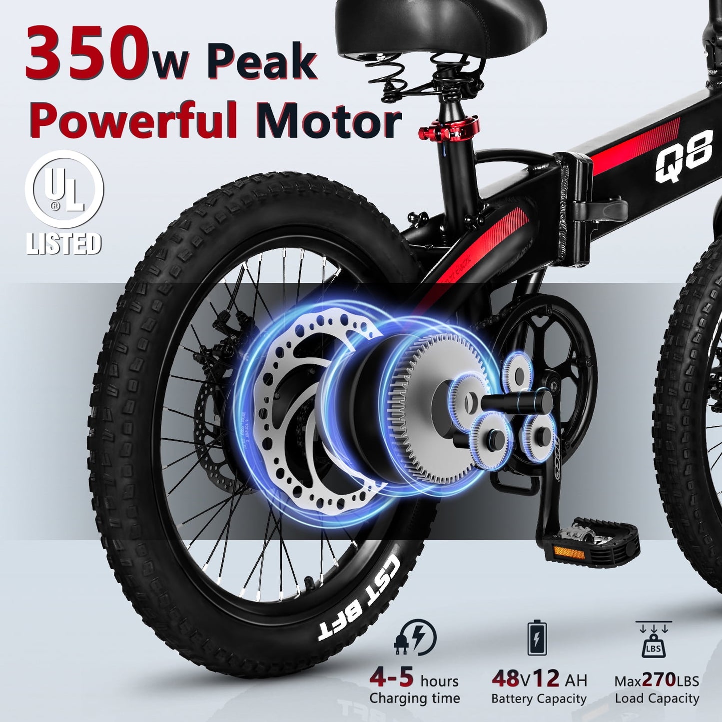 goku electric bike for adults 500w motor, 20 mph folding ebike, 20" tire electric bicycles with max 15° uphill, 576wh battery, 30 miles pas range, e bikes for adults and teens (q8)