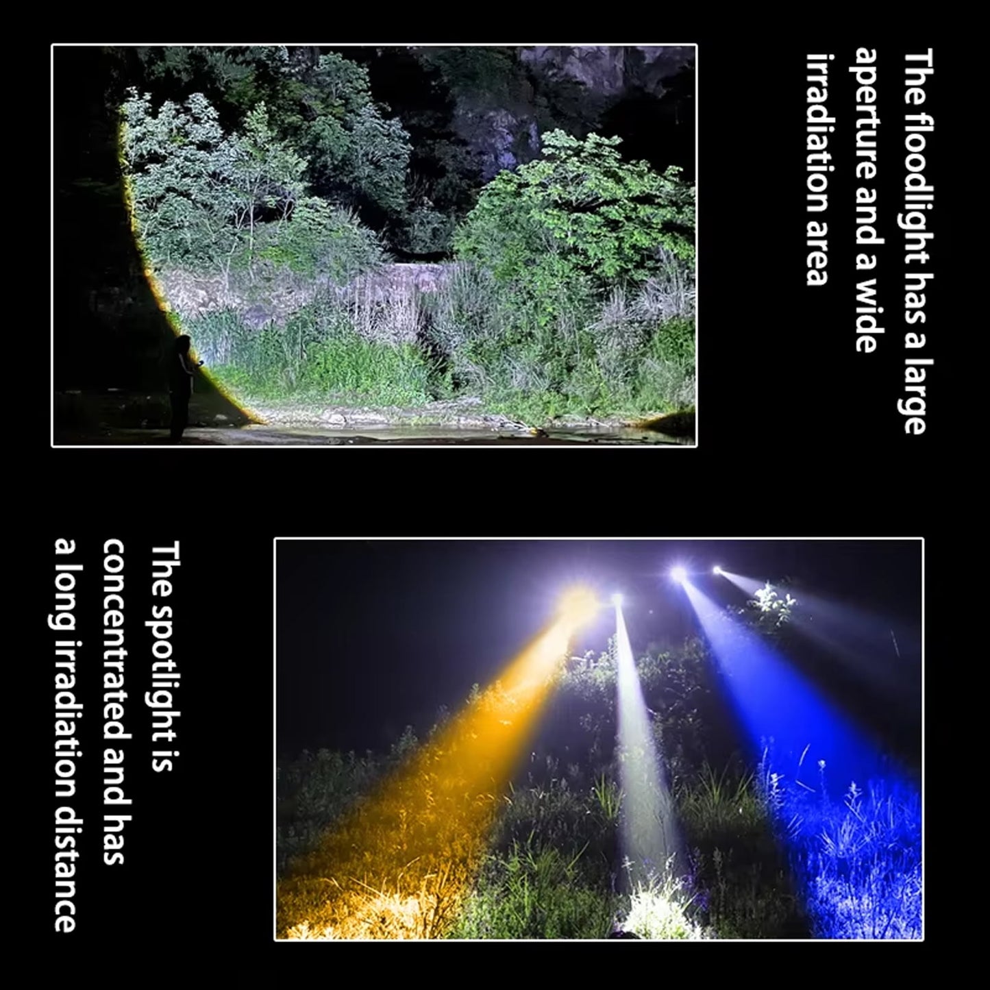 atngskd rechargeable flashlight 250000 high lumens,super bright led flashlight with 9 modes & bracket,zoomable torch,ipx7 waterproof,for tactics & hiking hunting camping ,black
