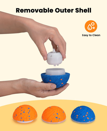Xeuch Smart Interactive Dog Balls, Automatic Moving Ball for Medium and Large Dogs, E-TPU New Material, Motion Activated Rolling & Rotating Bouncy Toy for Dog Enrichment & Stimulation, Blue