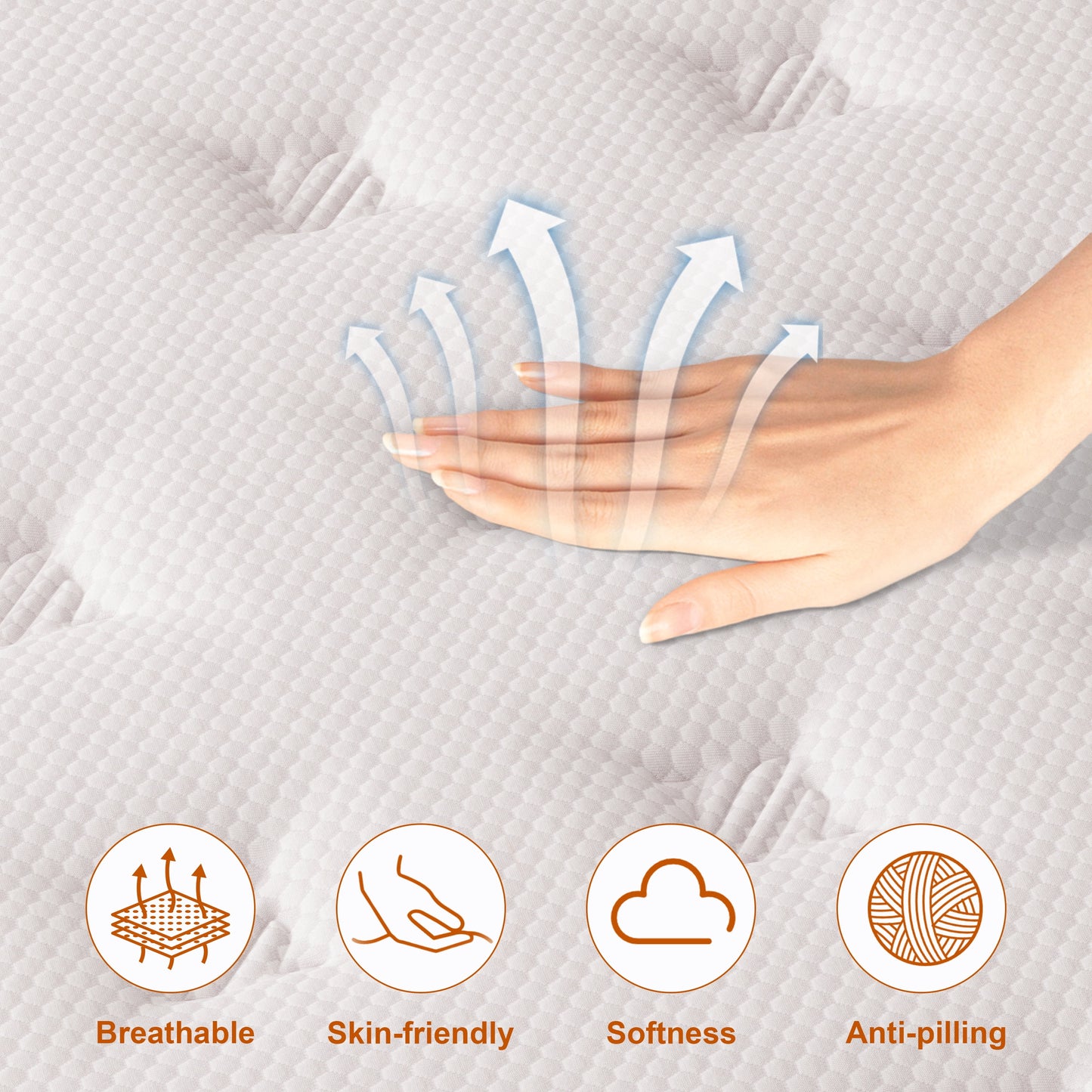 guukin 10 inch queen mattress, memory foam & spring hybrid medium comfort queen size in a box,adult