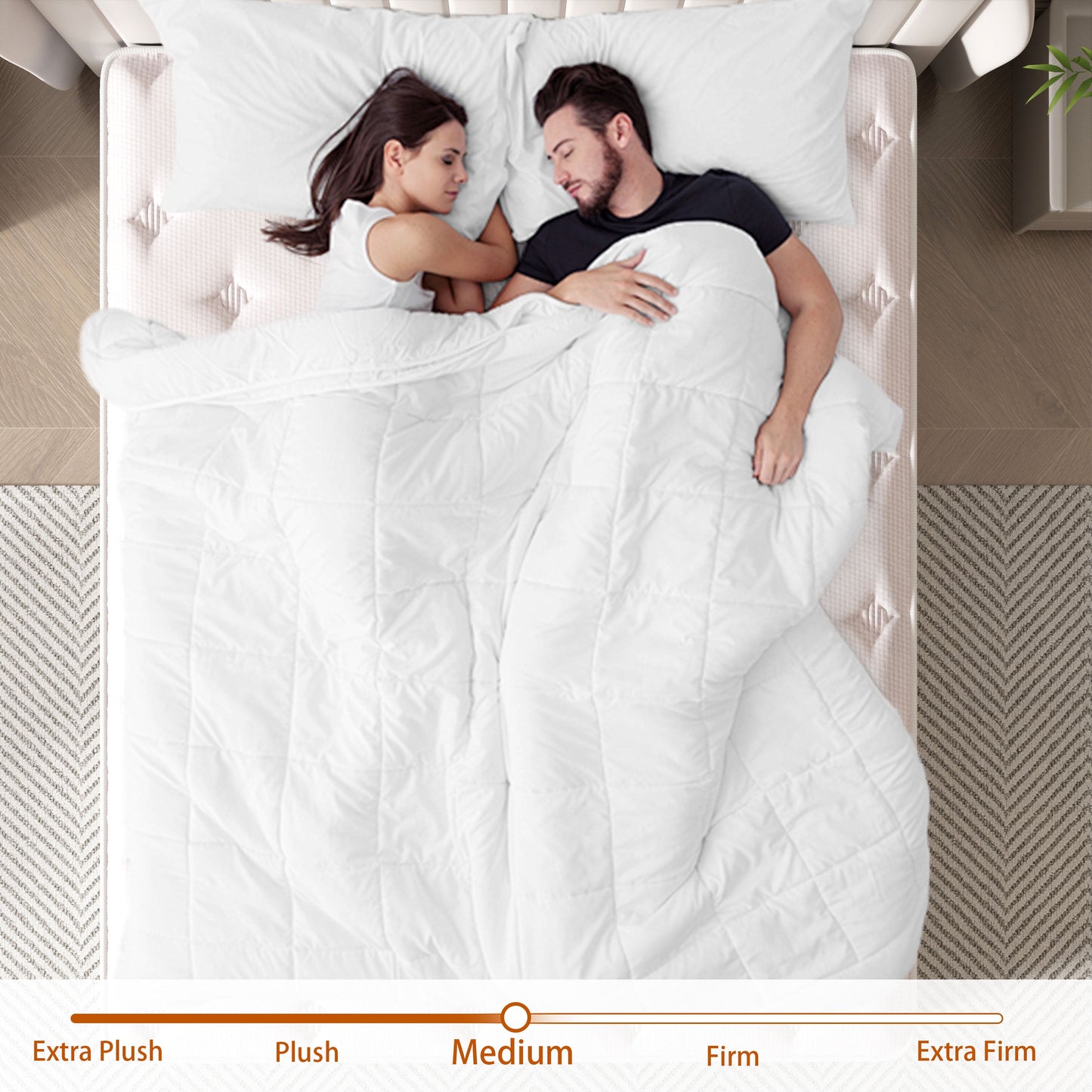 guukin 14 inch full mattress, memory foam & spring hybrid medium comfort full size in a box,adult