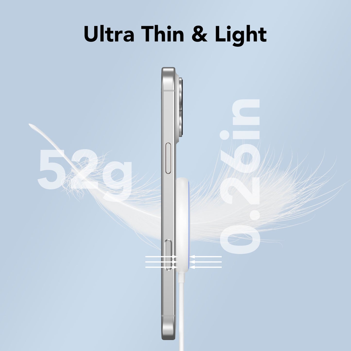 famoo mag-safe charger magnetic wireless charger: 2 pack 15w fast charger for iphone 16/15 /14/13/12, white